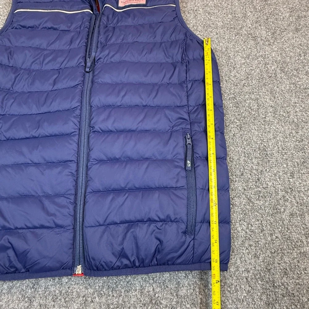 Vineyard Vines Boys Youth XL 18 Performance Down Puffer Vest Navy Blue Red